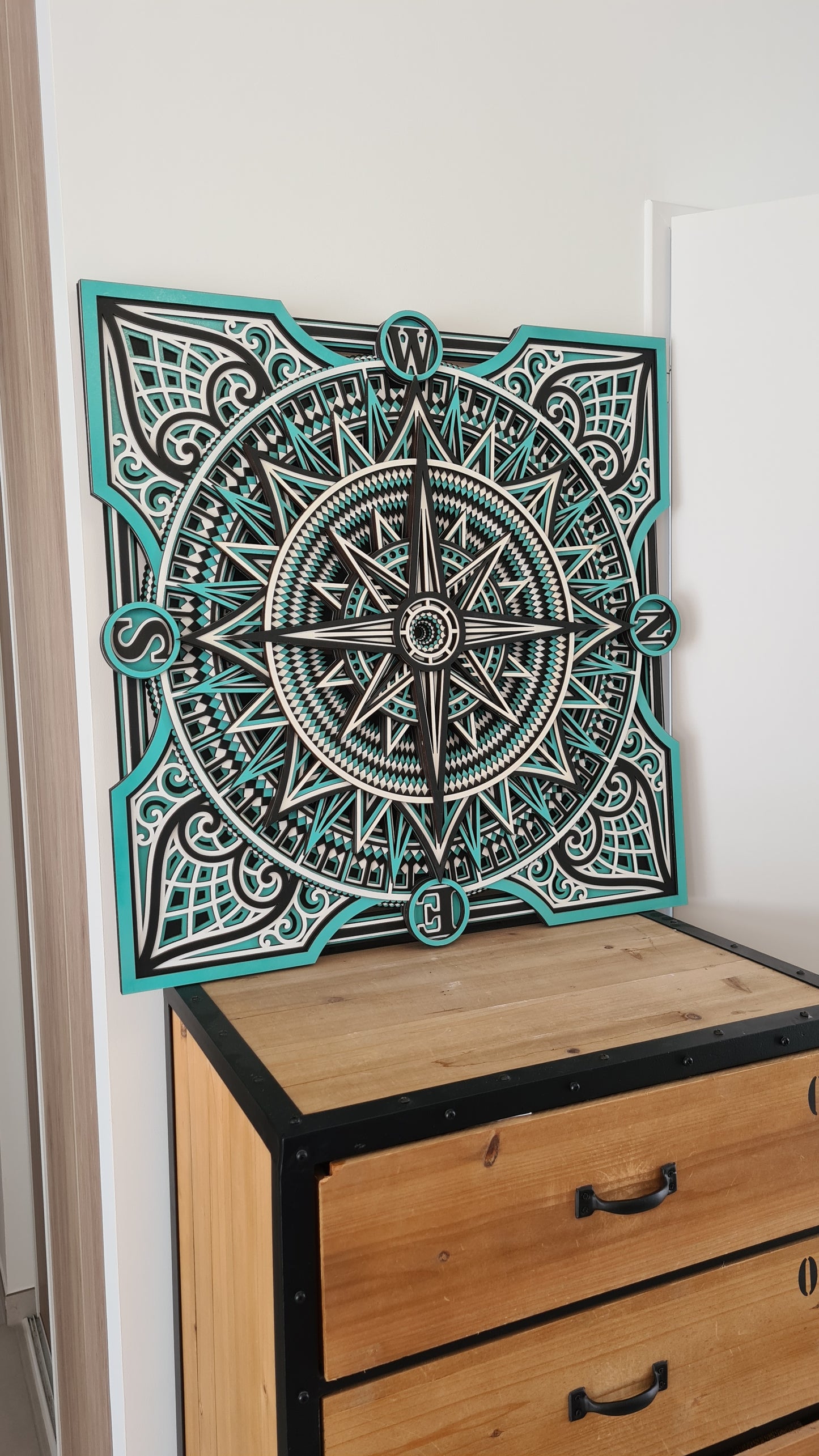 Mandala wall decoration "Compass" - 3 sizes