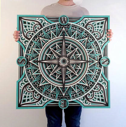 Mandala wall decoration "Compass" - 3 sizes