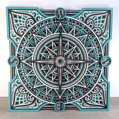 Mandala wall decoration "Compass" - 3 sizes