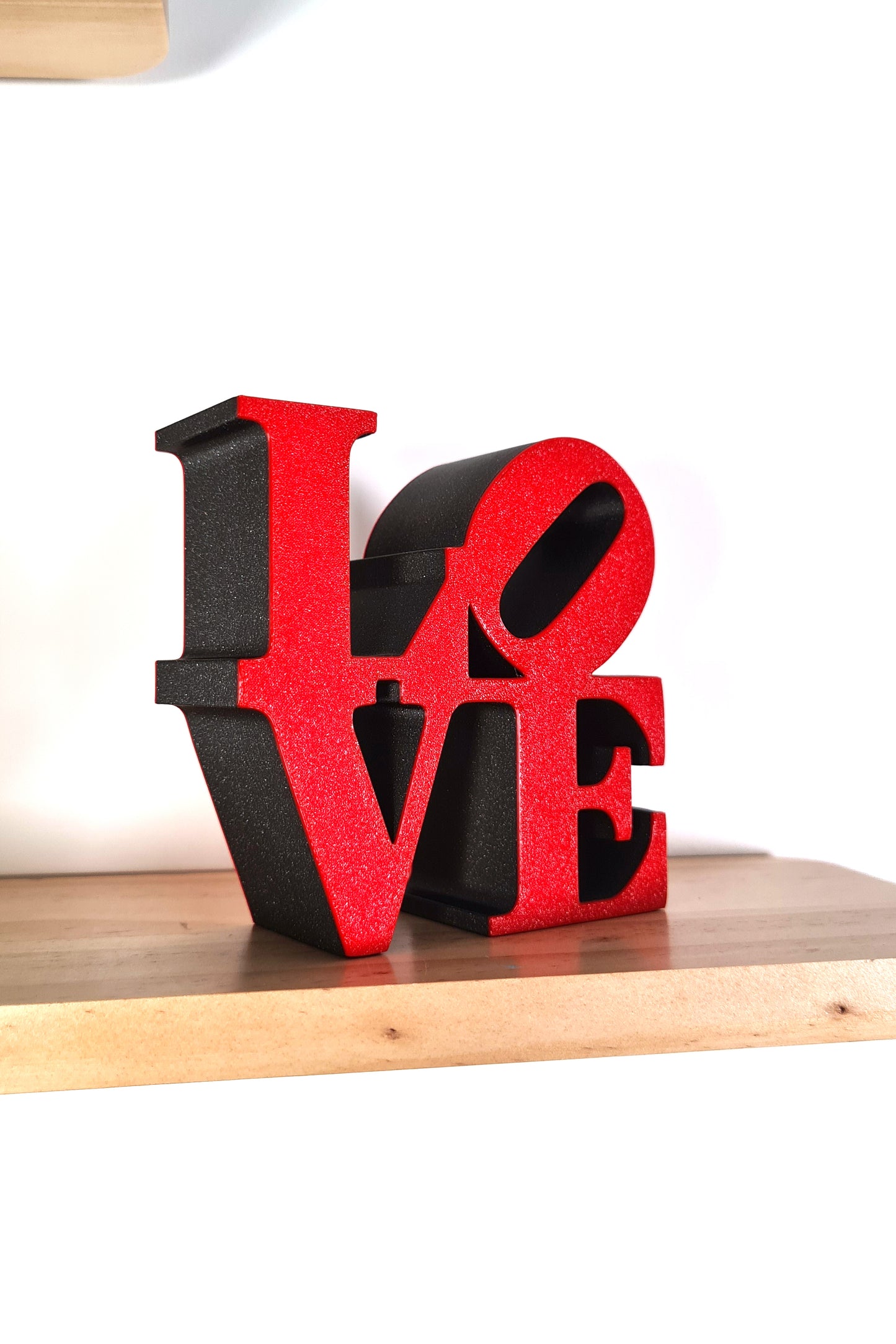 Customizable Love Sculpture - BLACK - Family and friends names