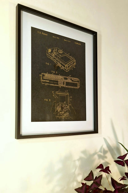 Official Game Boy patent - Laser engraved wood - YourLittleFactory