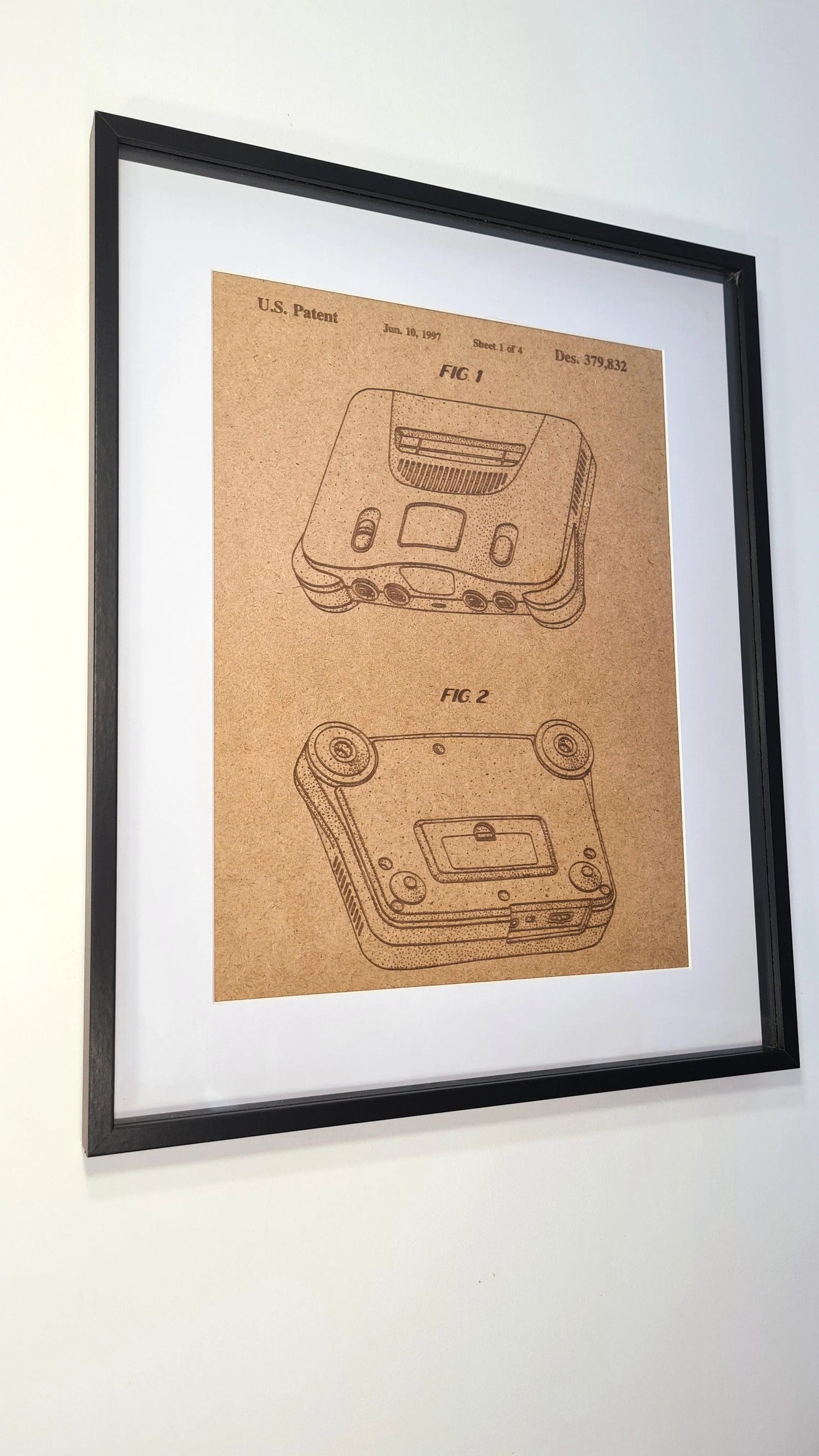 Official N64 patent - Laser engraved wood - YourLittleFactory