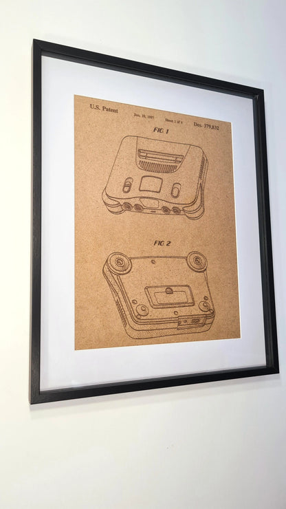 Official N64 patent - Laser engraved wood - YourLittleFactory