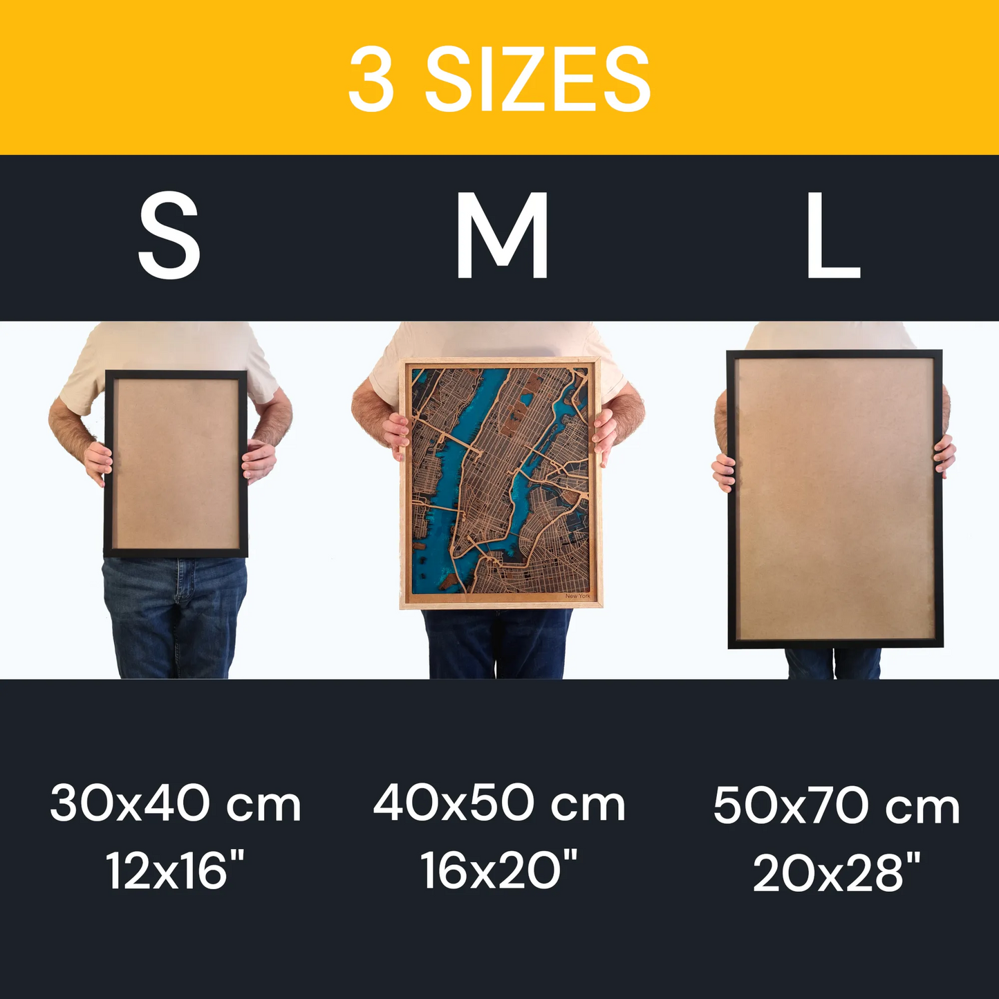 3D Wooden map of New York USA - 3D City map wall art, personalized gift - Customizable for parents anniversary gift for christmas