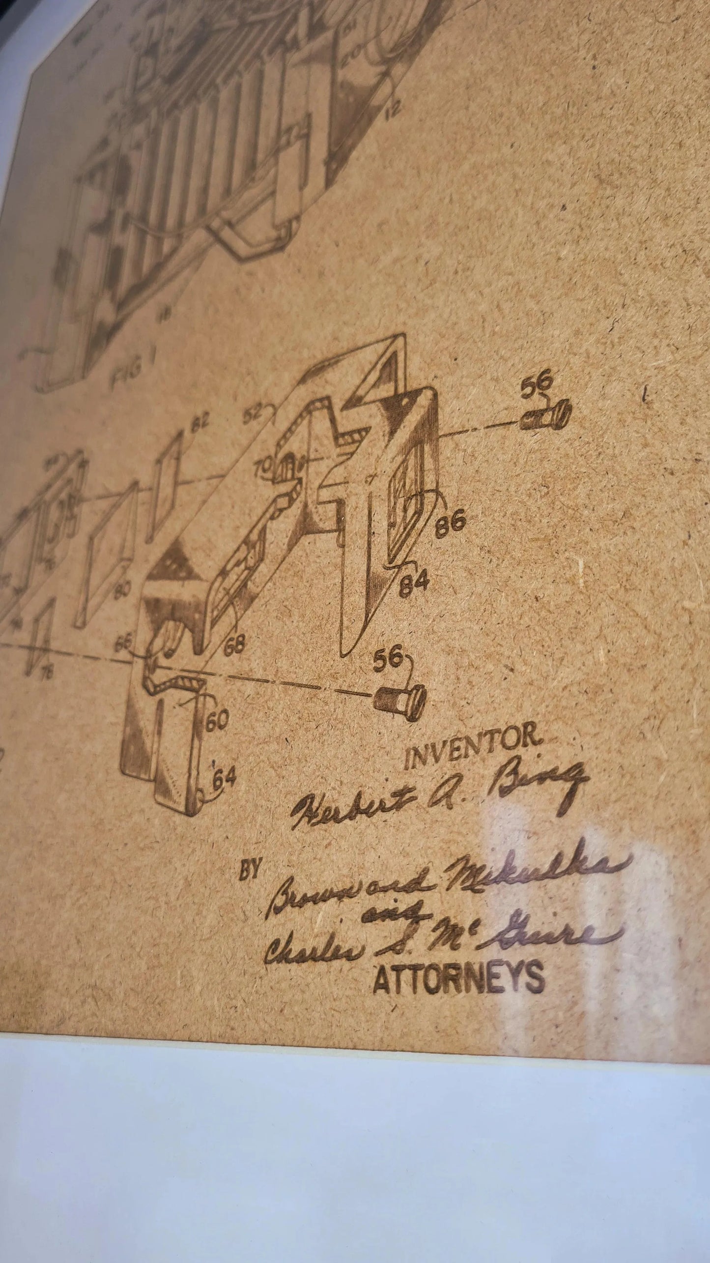 Official camera patent - Laser engraved wood - YourLittleFactory