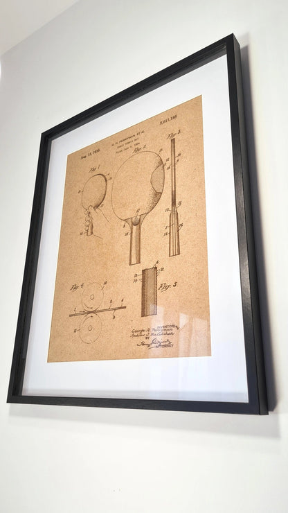 Official ping-pong racket patent - Laser engraved wood - YourLittleFactory