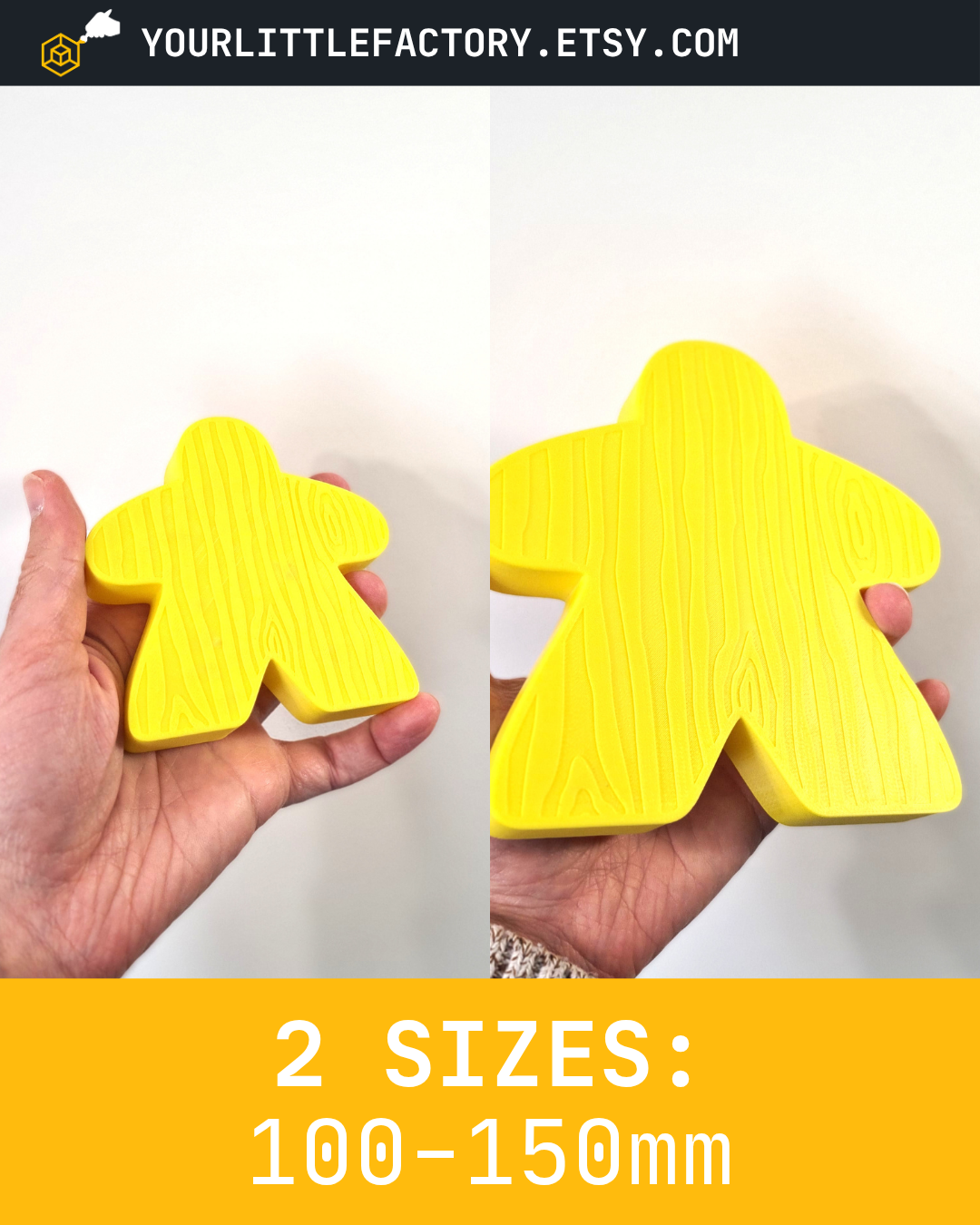 Board game Meeple upgrade figurine statue - 2 sizes - 5 colors - unique christmas gift idea for friends - mega board game token - Tabletop