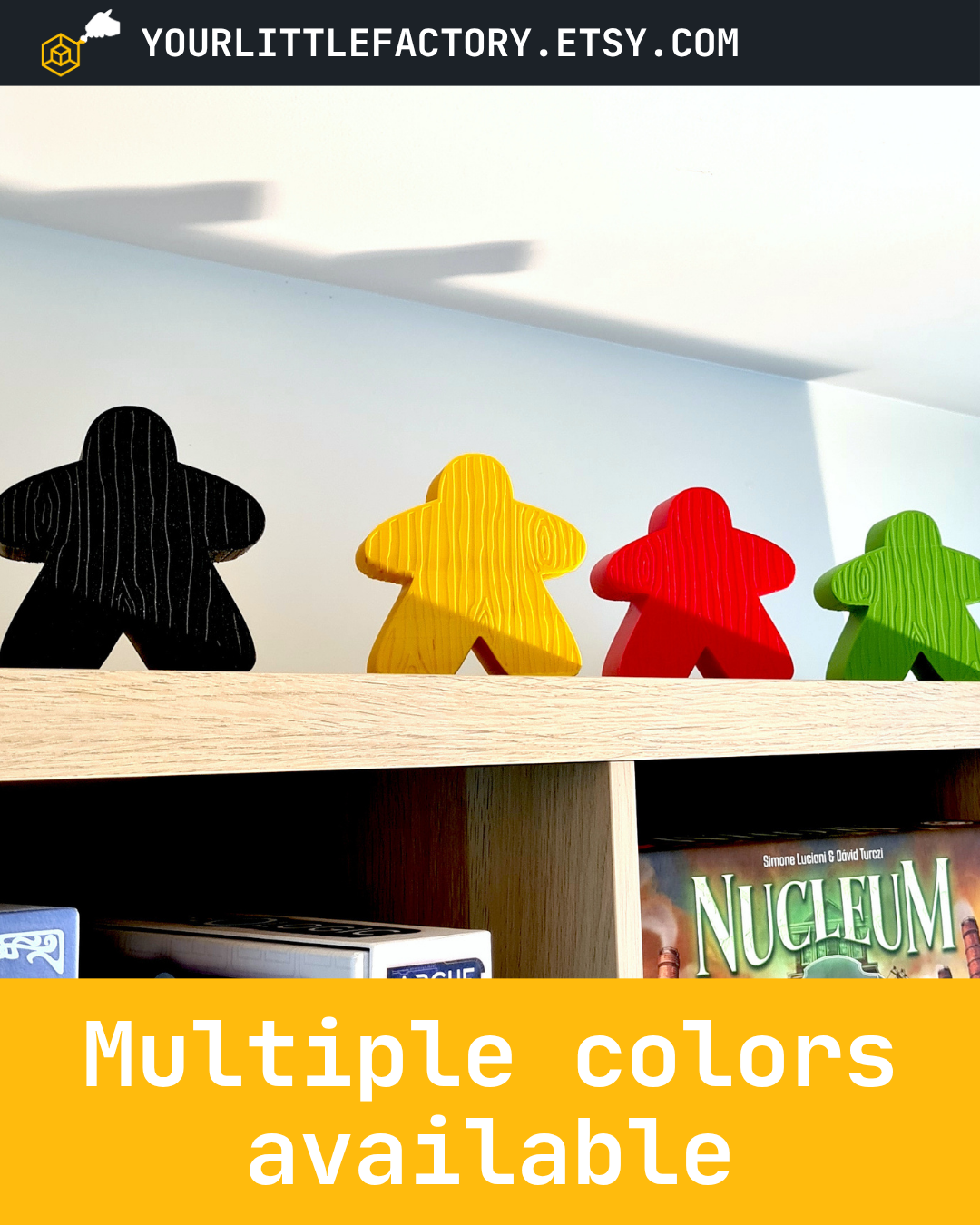 Board game Meeple upgrade figurine statue - 2 sizes - 5 colors - unique christmas gift idea for friends - mega board game token - Tabletop