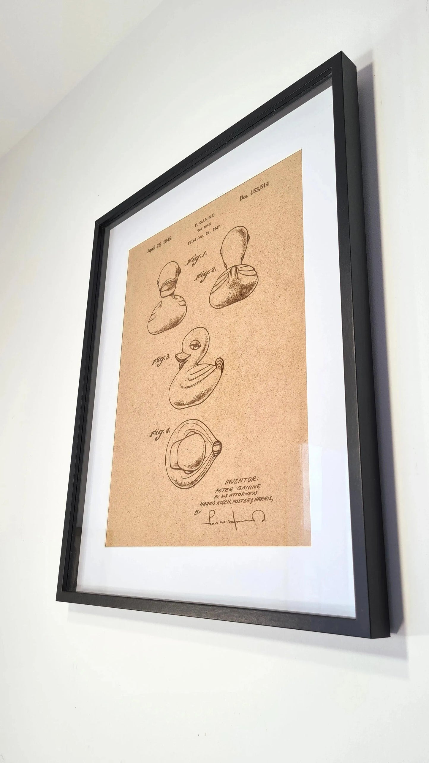 Official bath duck patent - Laser engraved wood - YourLittleFactory