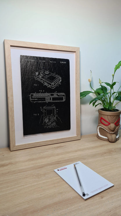 Official gaming video game patent - Laser engraved slate - YourLittleFactory