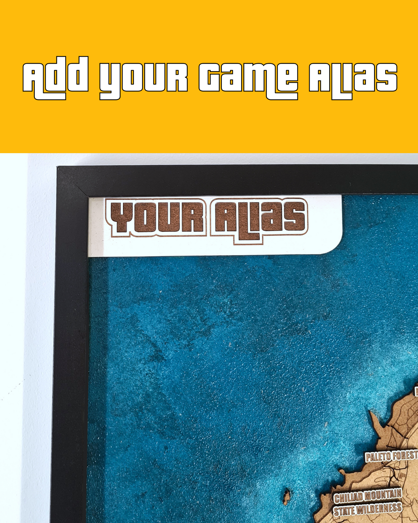 GTA V 3D framed city map Black and White wall art living room - video game gifts - gamer gift - birthday gift for him - room decoration - fantasy maps