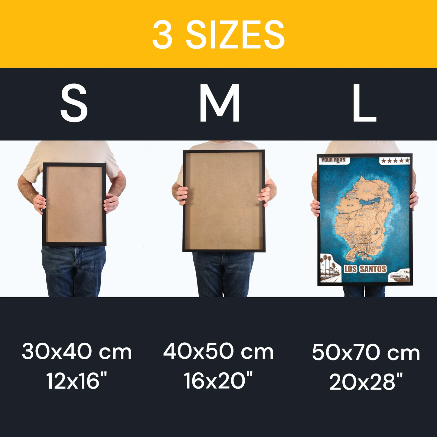 GTA V 3D framed city map Black and White wall art living room - video game gifts - gamer gift - birthday gift for him - room decoration - fantasy maps