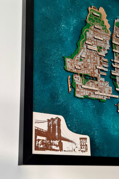 GTA IV framed city map wall art living room - video game gifts