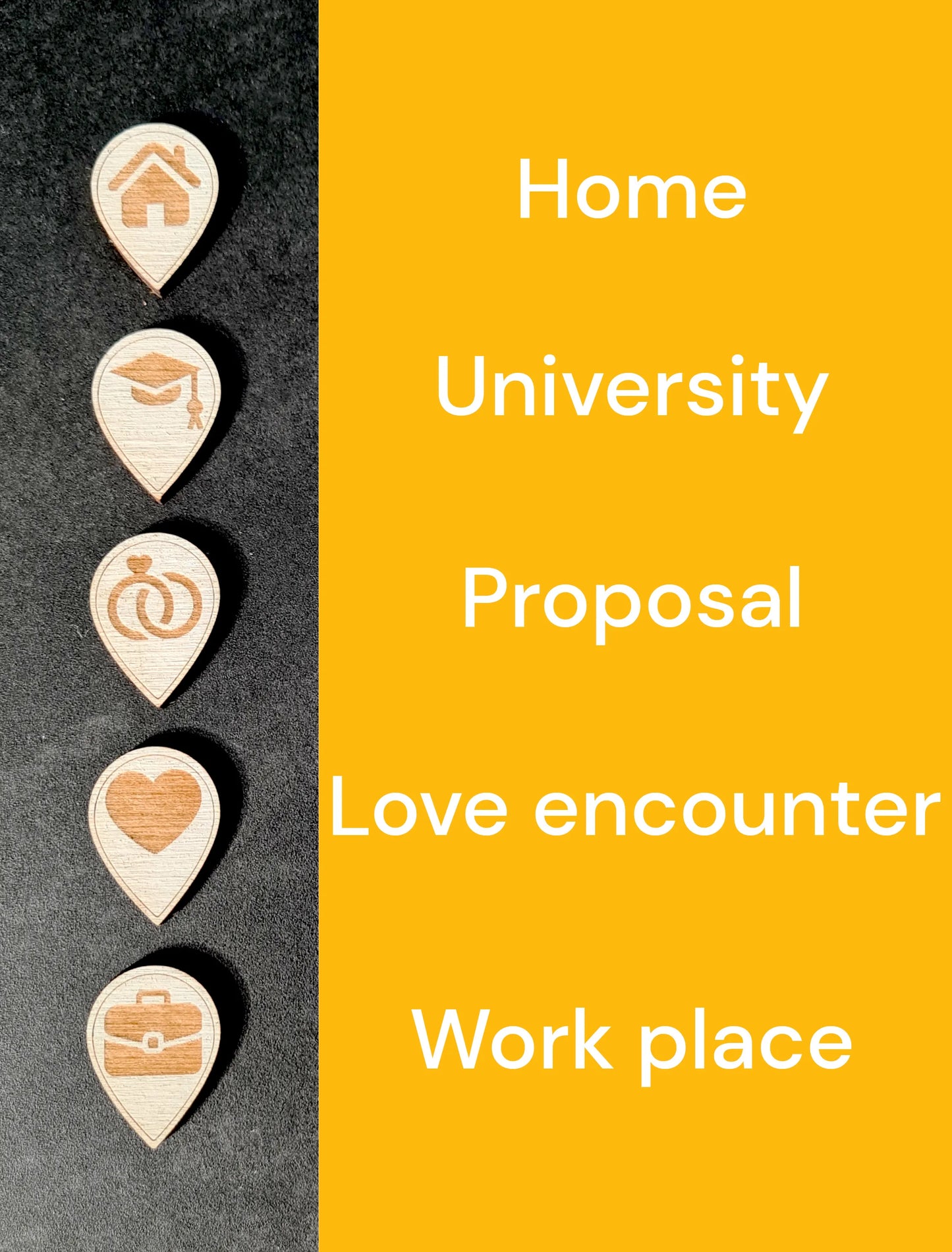 Your own Hand-Painted 3D wall map with pins