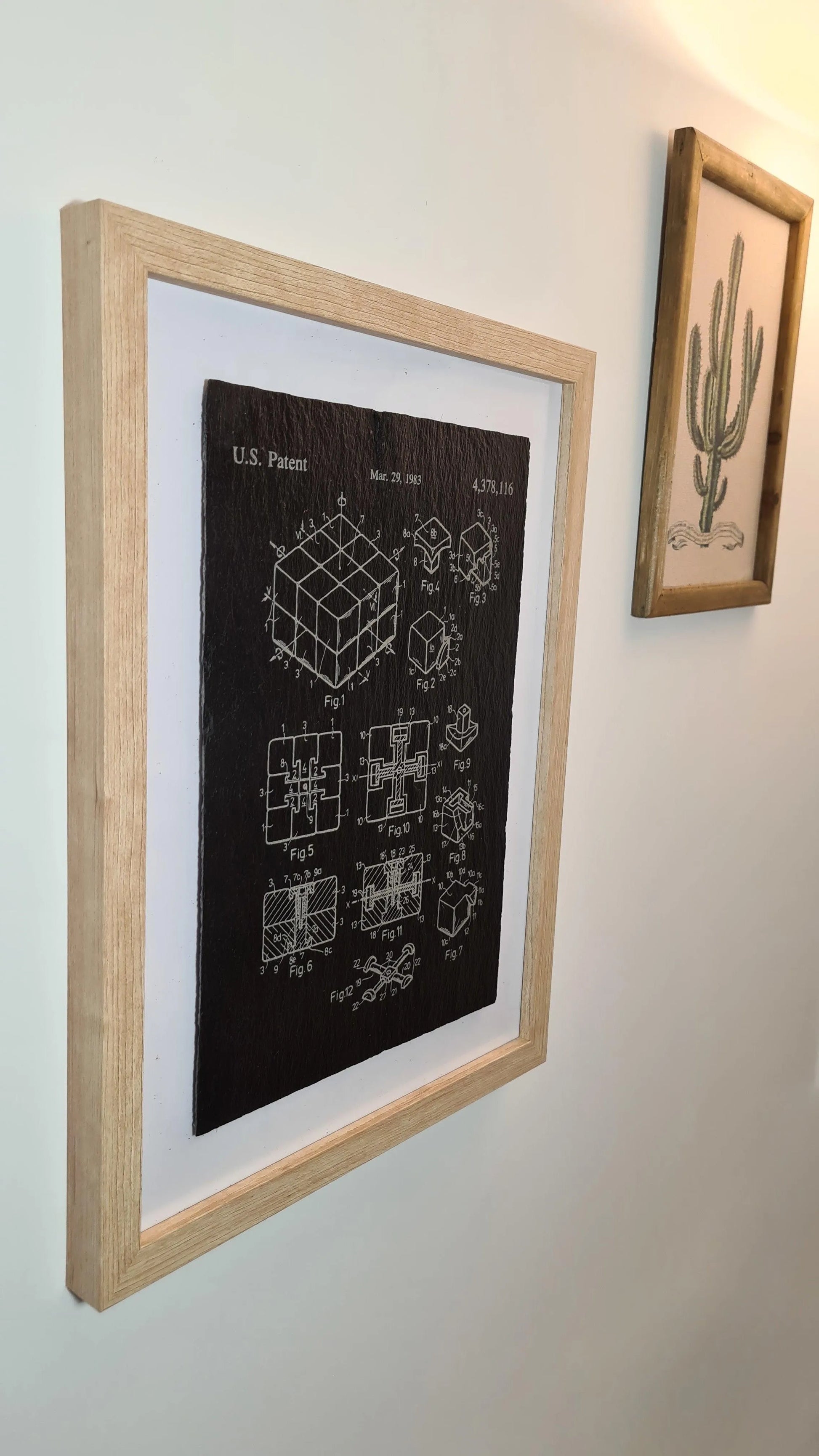 Official Rubik's Cube patent - Laser engraved slate - YourLittleFactory